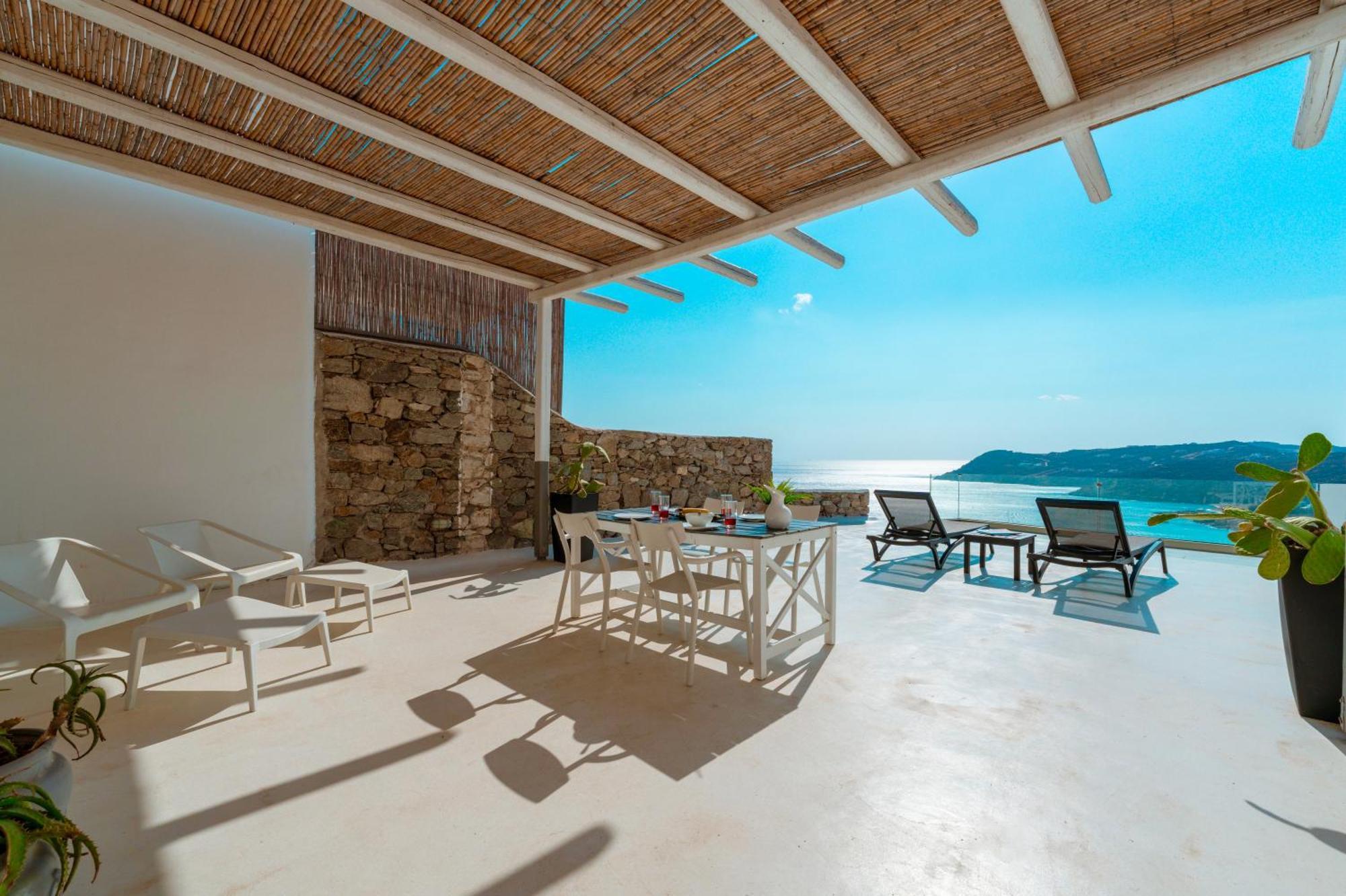 Mykonos TownElia House With Amazing View On The Beach Mykonos别墅 外观 照片