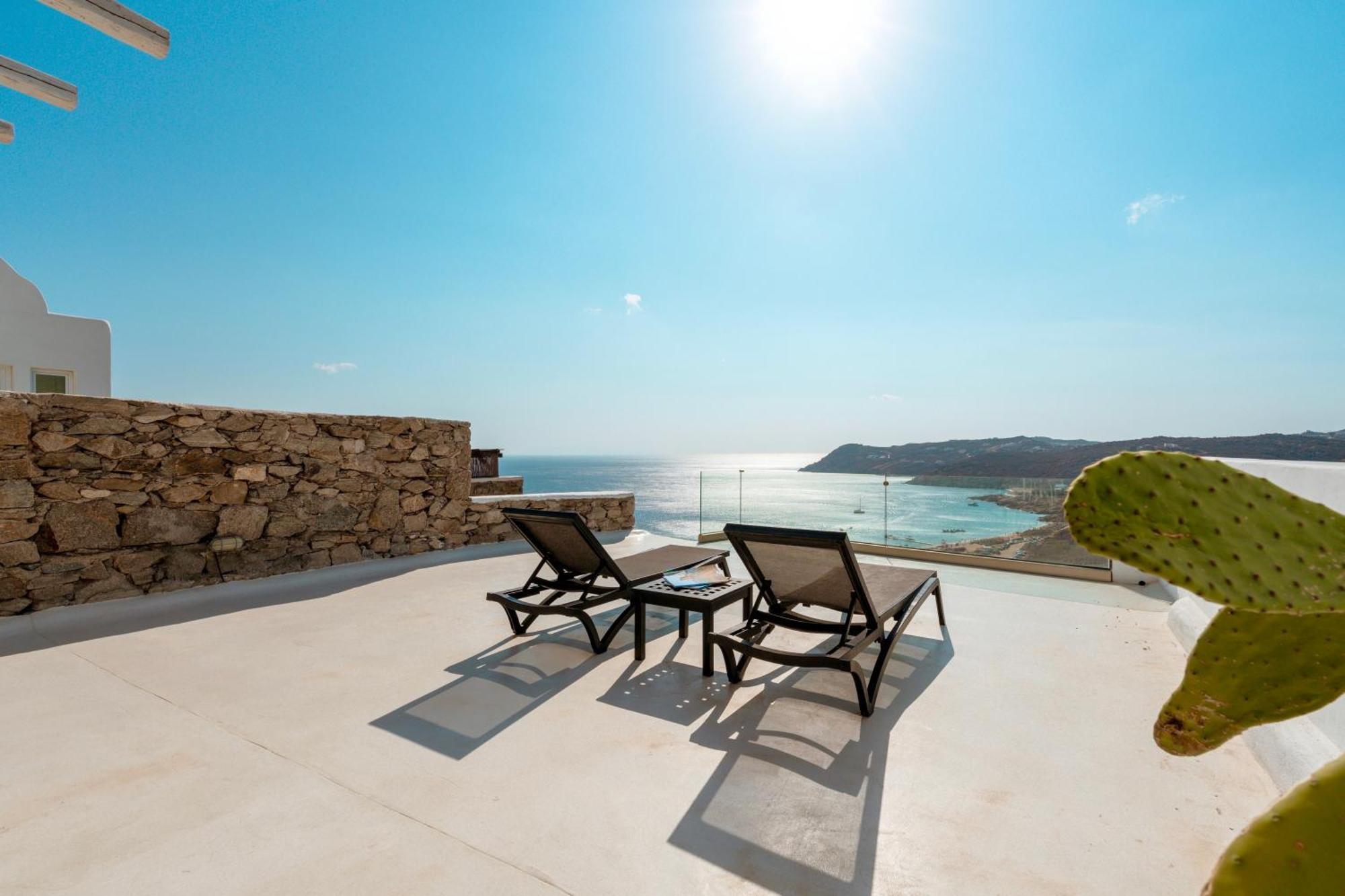 Mykonos TownElia House With Amazing View On The Beach Mykonos别墅 外观 照片