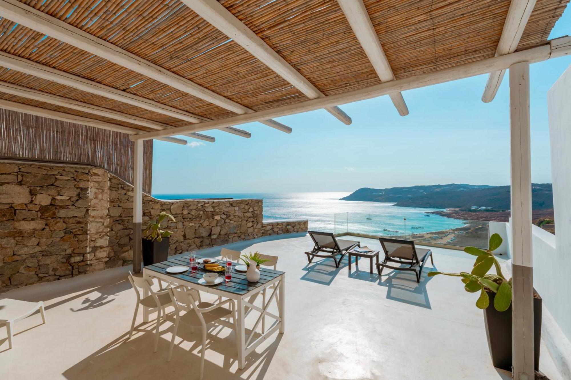 Mykonos TownElia House With Amazing View On The Beach Mykonos别墅 外观 照片