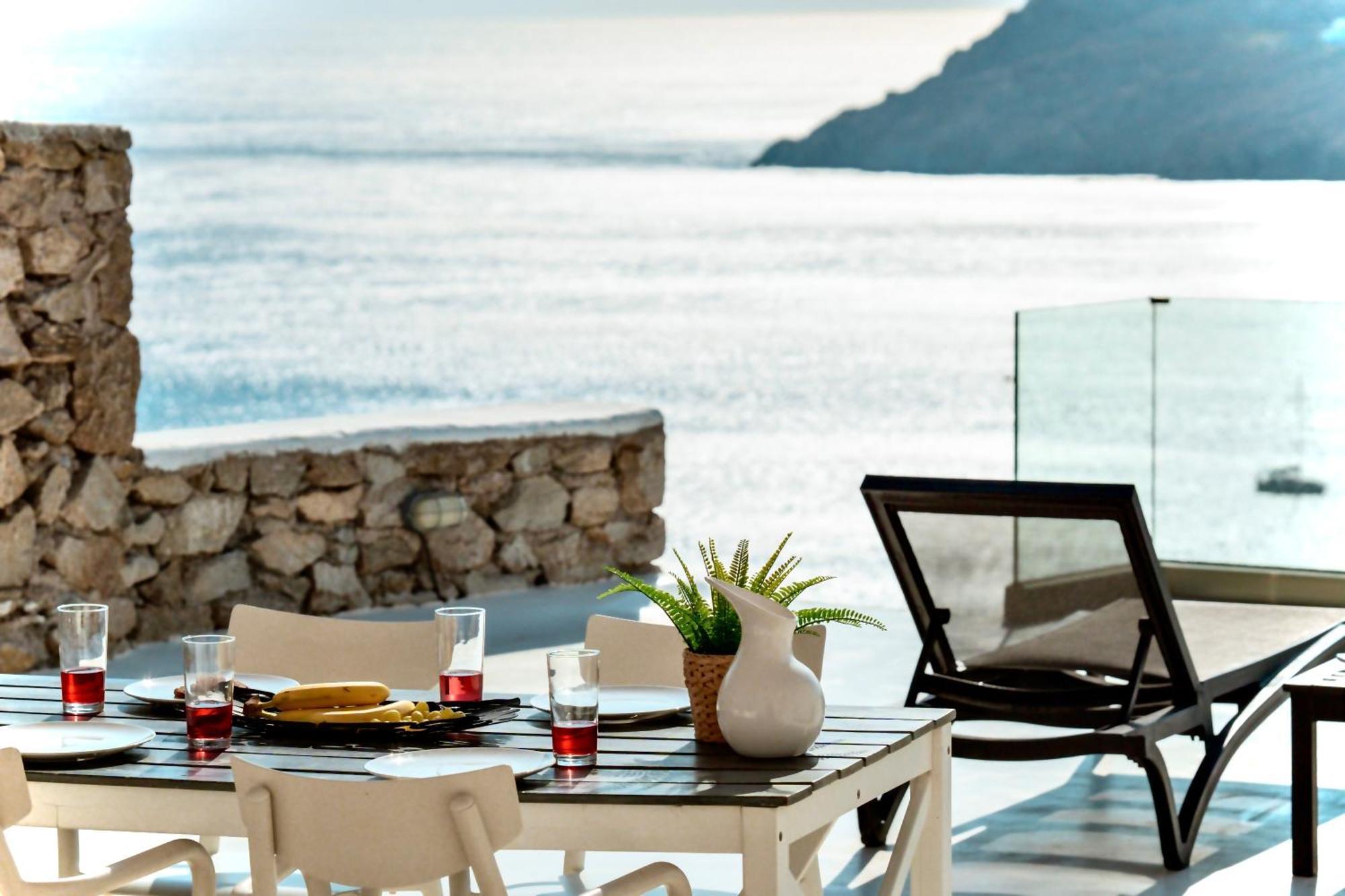 Mykonos TownElia House With Amazing View On The Beach Mykonos别墅 外观 照片