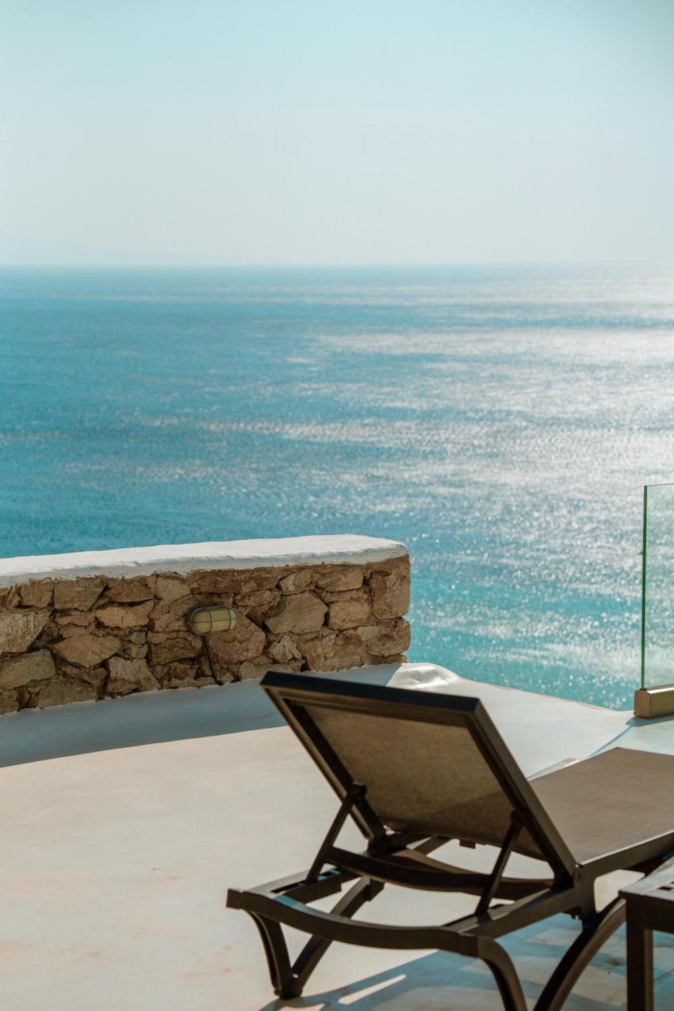 Mykonos TownElia House With Amazing View On The Beach Mykonos别墅 外观 照片