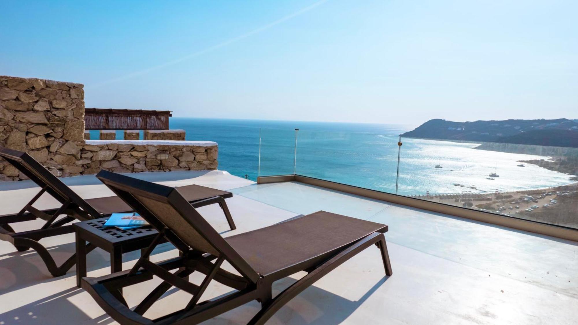 Mykonos TownElia House With Amazing View On The Beach Mykonos别墅 外观 照片