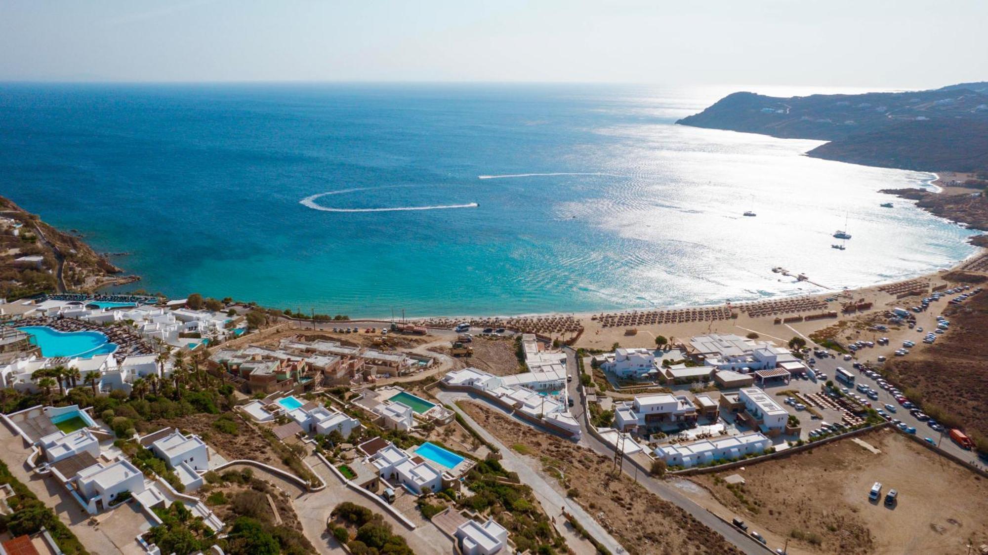 Mykonos TownElia House With Amazing View On The Beach Mykonos别墅 外观 照片